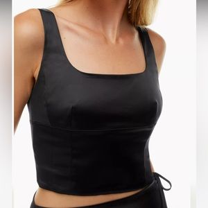 Aritzia Satin Shine Bustier tank Top